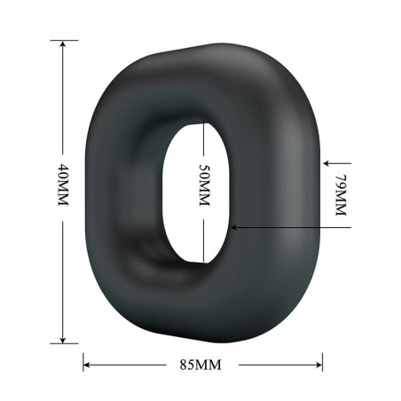 Crazy Bull | Walden | Super Soft Silicone Cock Ring Black