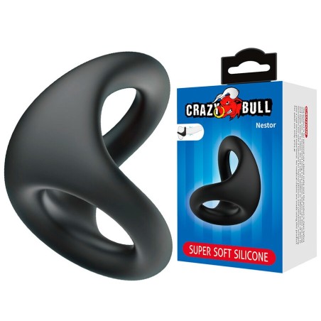 Crazy Bull | Nestor | Ergonomic Cock and Ball Ring Black