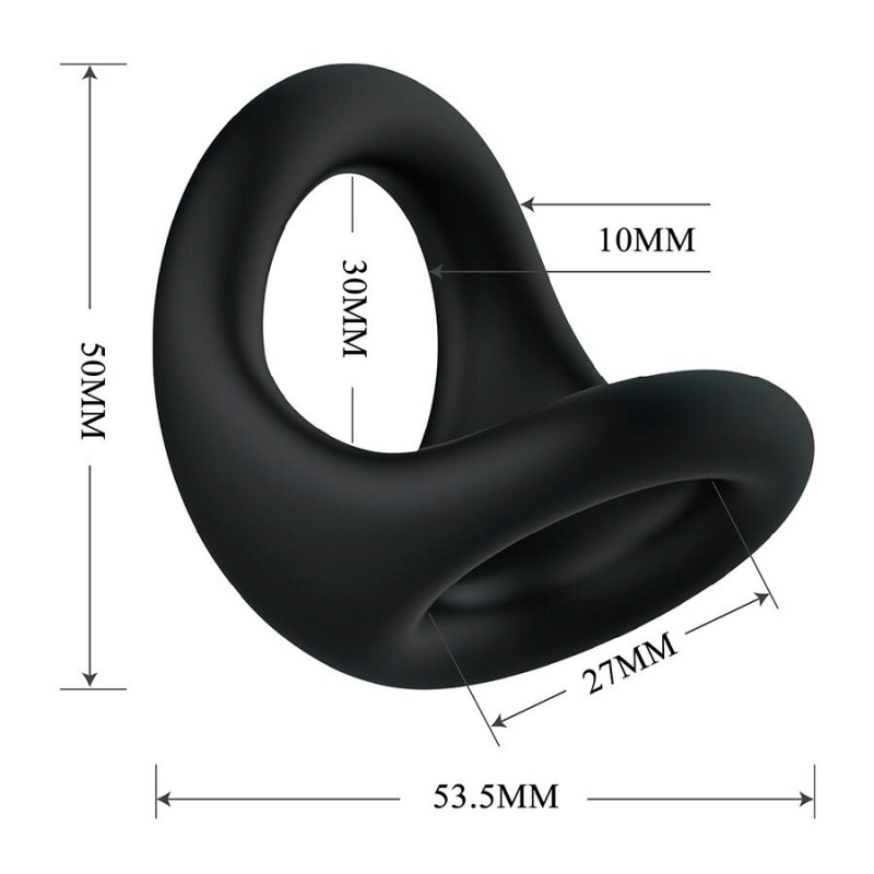 Crazy Bull | Nestor | Ergonomic Cock and Ball Ring Black