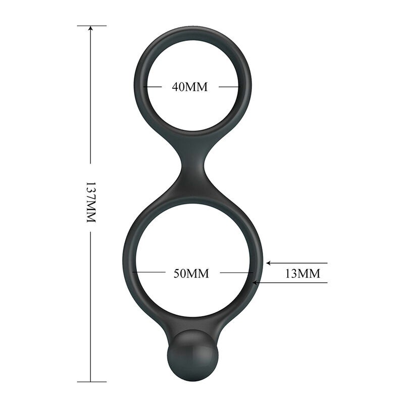 Crazy Bull | Florian | Double Cock and Ball Ring Black