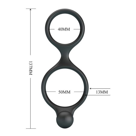 Crazy Bull | Florian | Double Cock and Ball Ring Black