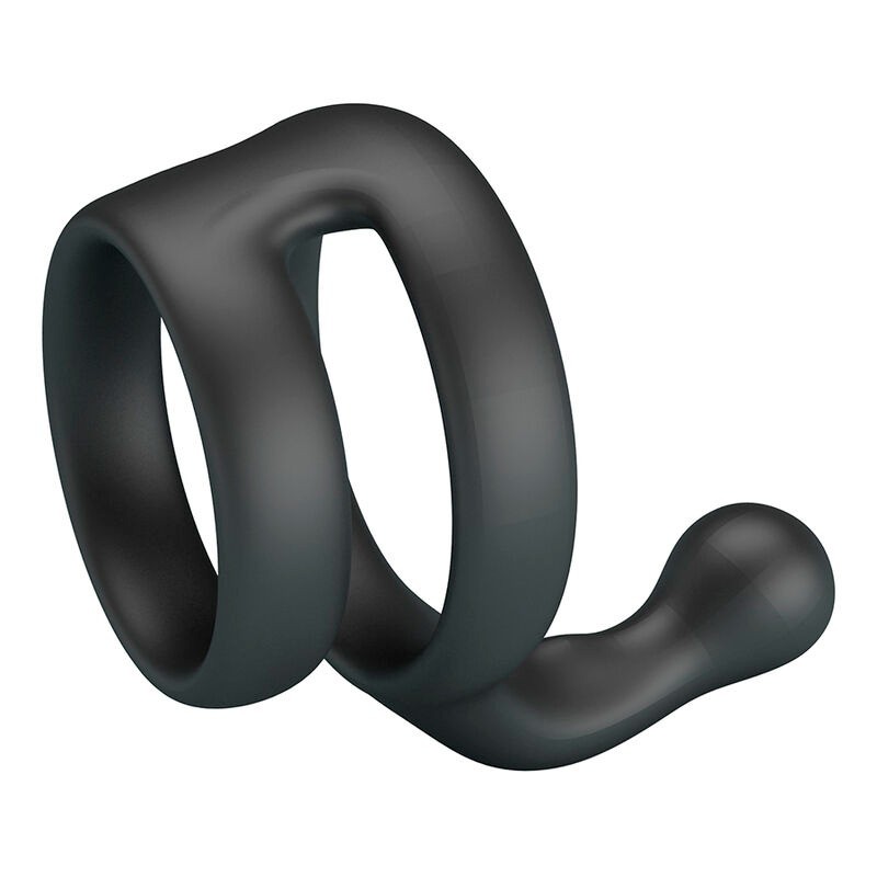 Crazy Bull | Yancy | Double Cock and Ball Ring with Arm Black