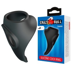 Crazy Bull | Zadok | Ergonomic Ring with Perineal Stimulator Black