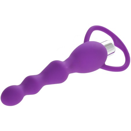 Guilty Toys Silkey Vibrating Anal Beads 10 Modes Silicone Purple 17 cm