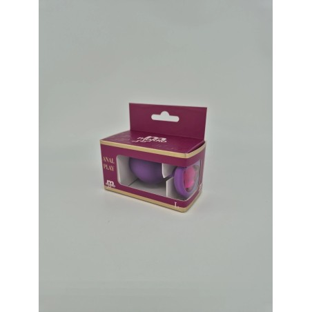 Mokko Toys Brighty Large Silicone Anal Plug Purple/Pink Heart