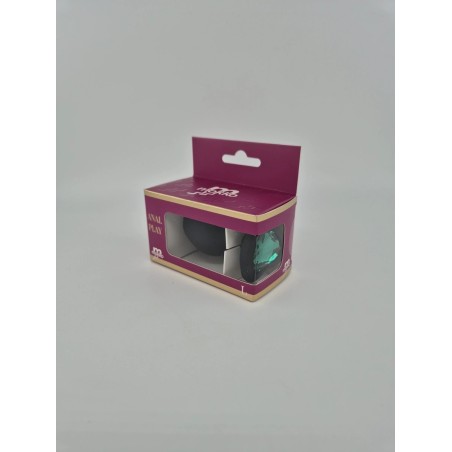 Mokko Toys Brighty Large Silicone Anal Plug Black/Green Heart