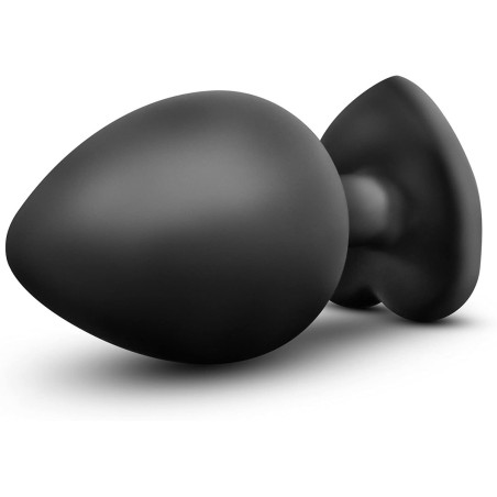 Mokko Toys Brighty Large Silicone Anal Plug Black/Red Heart