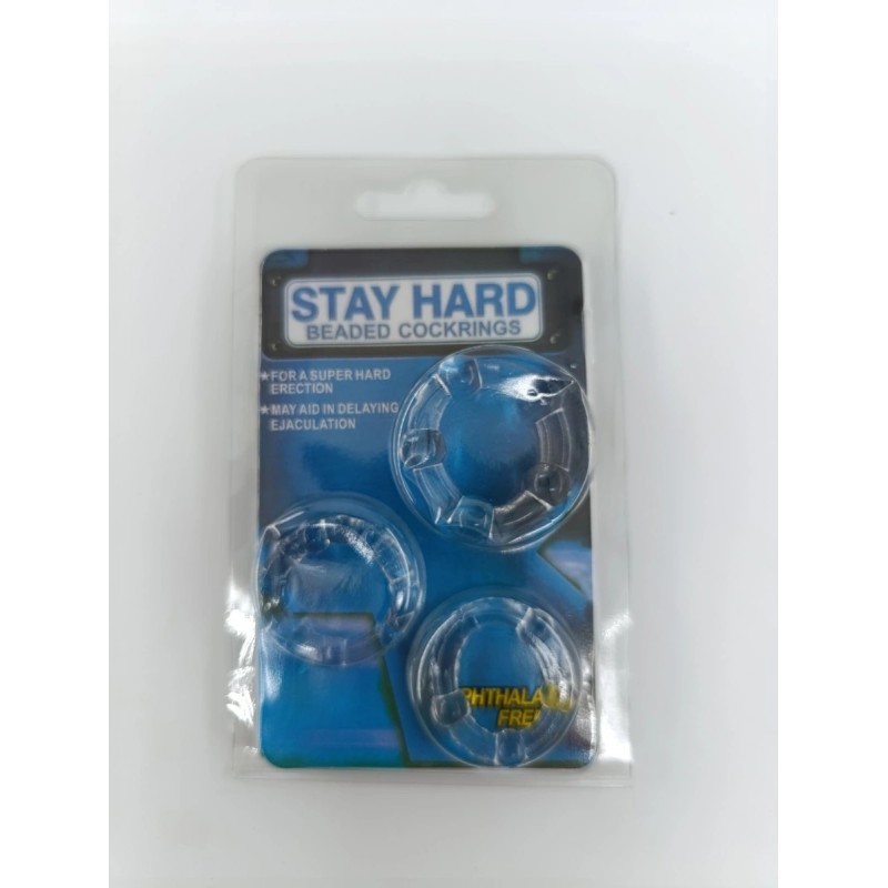 Rock Rings Set of 3 Erection Support Rings, TPE, Clear