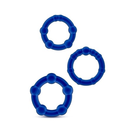Rock Rings Set of 3 Erection Support Rings, TPE, Blue