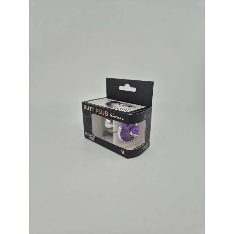 Passion Labs Ring My Bells Medium Metal Anal Plug Silver/Purple