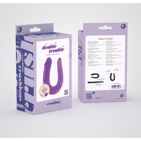 Crushious Double Trouble Double Dildo Purple 27 cm