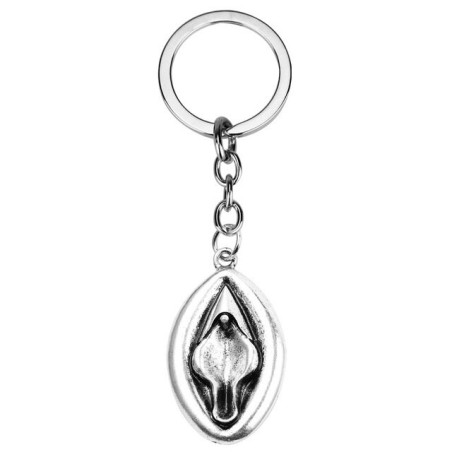 Μεταλλικό Μπρελόκ Αιδοίο, Αστείο Δώρο - Ασημί