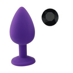 Guilty Toys Silicone Anal Plug Medium Purple/Black