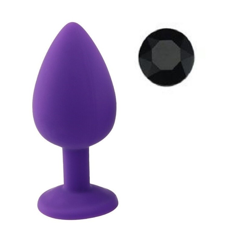 Guilty Toys Silicone Anal Plug Medium Purple/Black