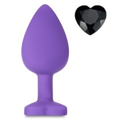 Mokko Toys Brighty Small Silicone Anal Plug Purple/Black