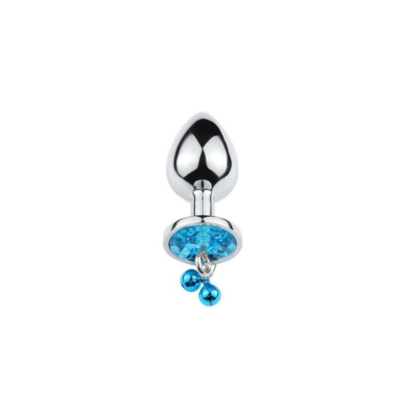 Passion Labs Ring My Bells Small Metal Anal Plug Silver/Blue