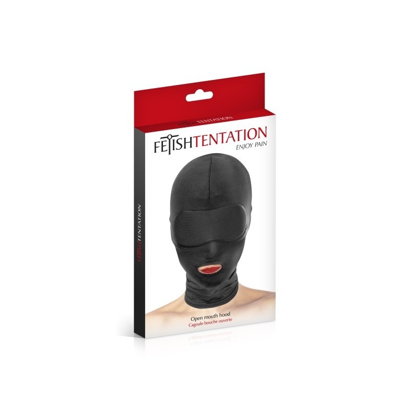 Fetish Tentation Open Mouth Fetish Mask Black