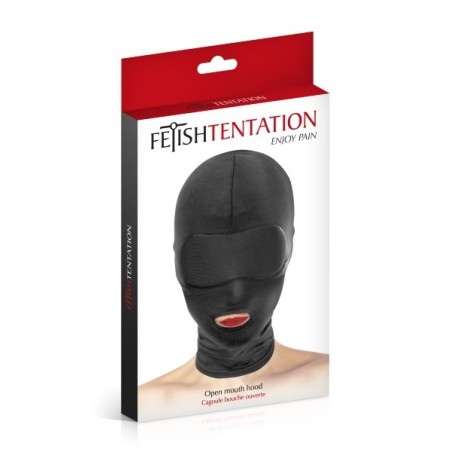 Fetish Tentation Open Mouth Fetish Mask Black