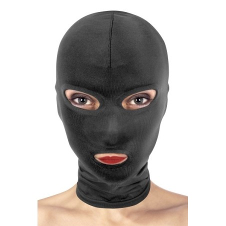 Fetish Tentation Fetish Mask with Eye and Mouth Openings Black