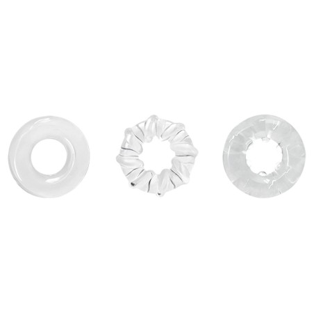 Guilty Toys Trio Rings Set of 3 Erection Rings, TPE, Clear