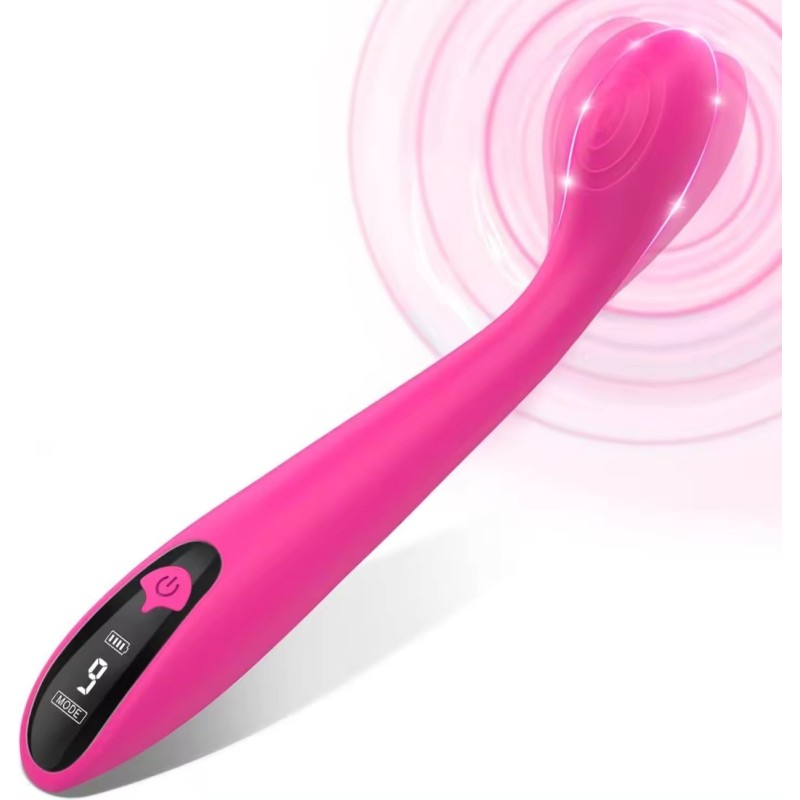Mokko Toys Lily Vibrator 9 Modes with LCD Screen, Silicone, USB, Pink
