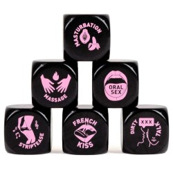 Secret Play Erotic Foreplay Dice Black/Pink