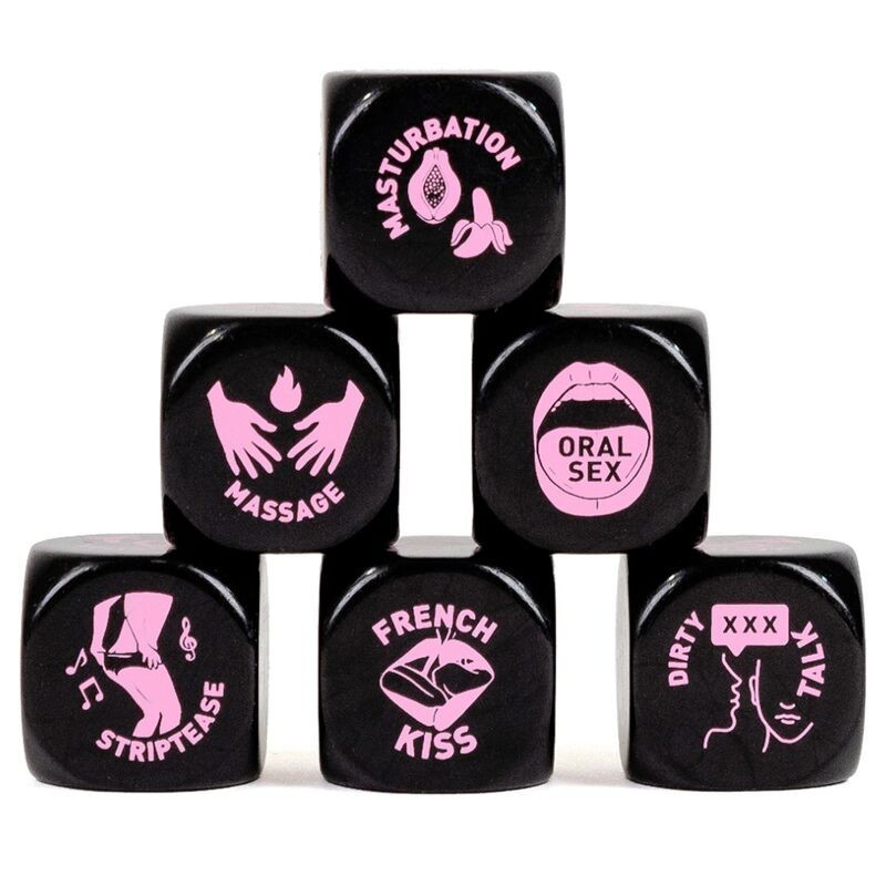 Secret Play Erotic Foreplay Dice Black/Pink