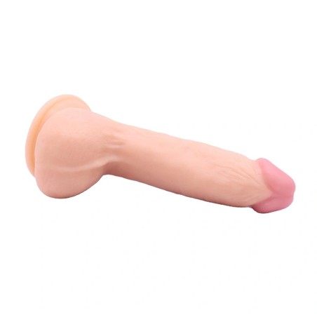 Guilty Toys Nelson Realistic Dildo Ribbed Testicles, Flesh, 19.5 cm