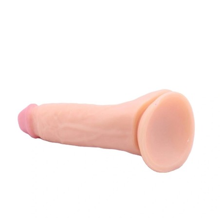 Guilty Toys Nelson Realistic Dildo Ribbed Testicles, Flesh, 19.5 cm