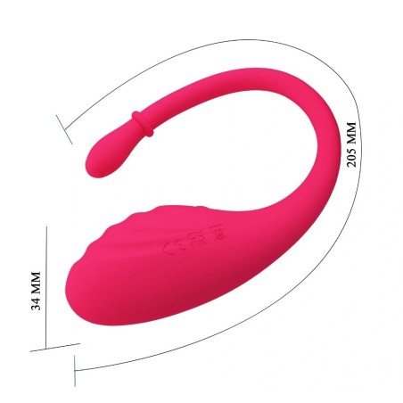 Baile Undine Egg Vibrator with Bluetooth App Control, Pink