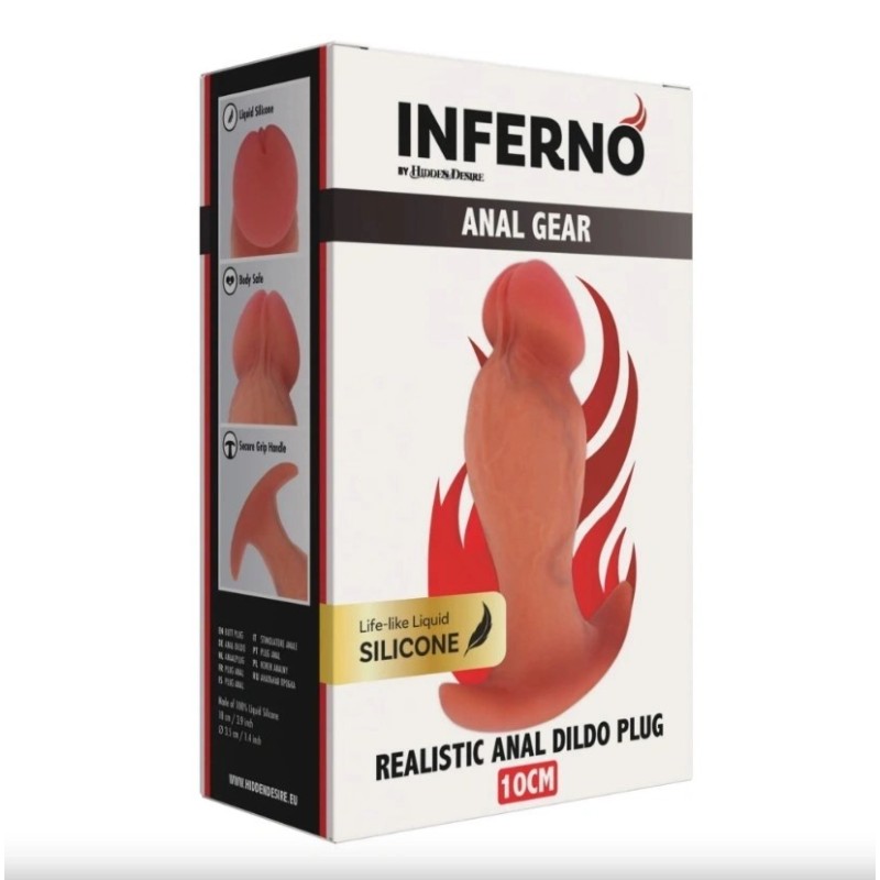 Hidden Desire Inferno Realistic Anal Plug Liquid Silicone 10 cm