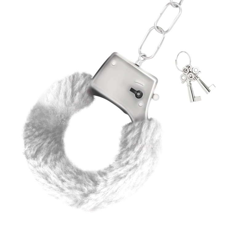 Crushious Furry Handcuffs Plus Love Cuffs White