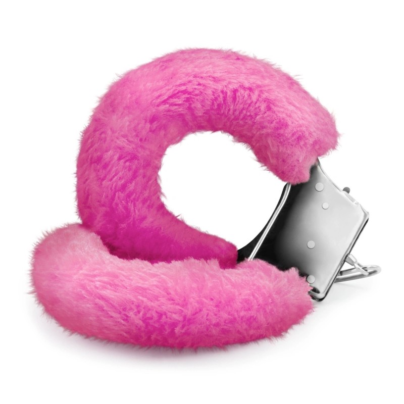 Crushious Furry Handcuffs Love Cuffs, Pink