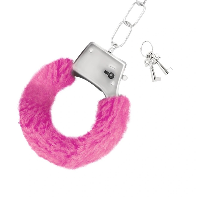 Crushious Furry Handcuffs Love Cuffs, Pink