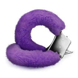 Crushious Furry Handcuffs Love Cuffs, Purple