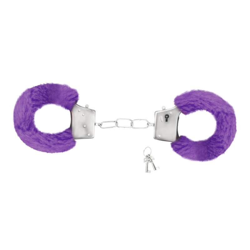 Χειροπέδες με Γούνα Love Cuffs για Παιχνίδια Ρόλων - Μωβ