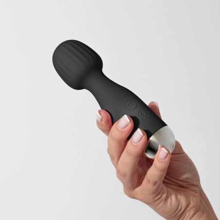 Crushious Wanderlust Mini Wand Vibrator 10 Modes Black 15 cm