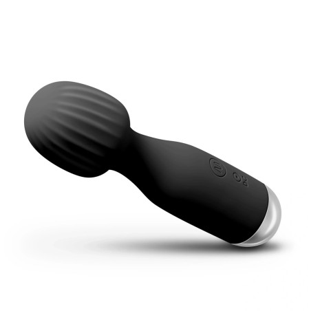 Crushious Wanderlust Mini Wand Vibrator 10 Modes Black 15 cm