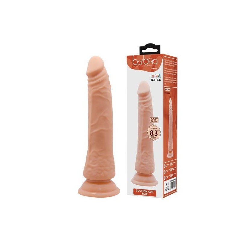 Baile Soft Skin Realistic Dildo with Suction Cup TPR Flesh 21 cm