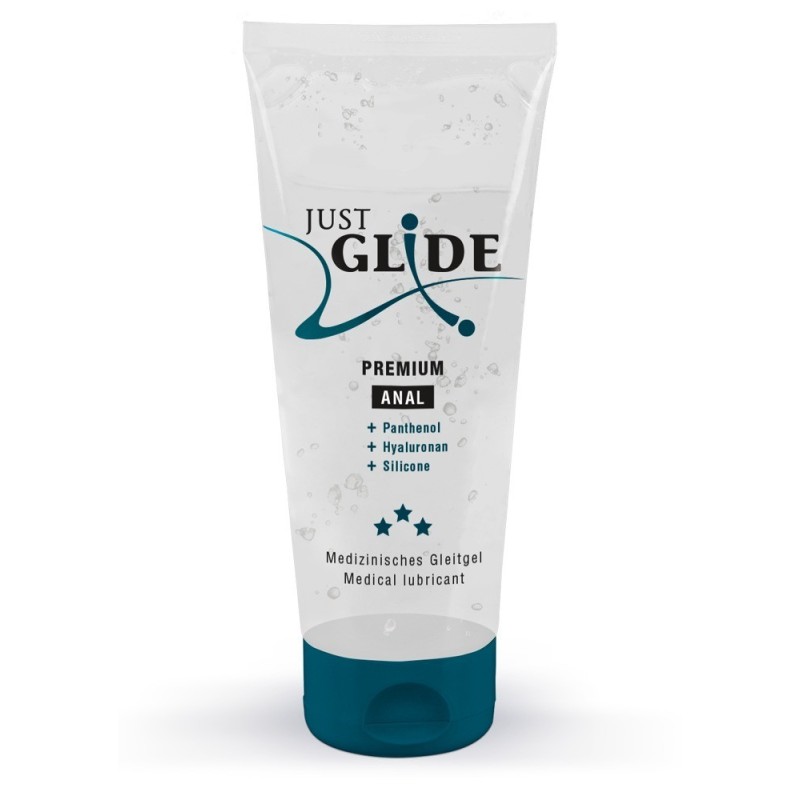 Just Glide Premium Anal Hybrid Lubricant with Hyaluronic Acid 200 ml