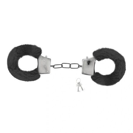 Crushious Furry Handcuffs Plus Love Cuffs Black
