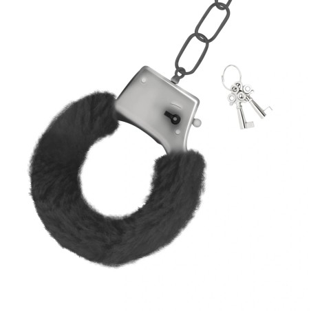 Crushious Furry Handcuffs Plus Love Cuffs Black