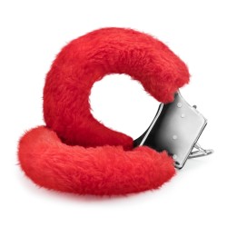 Χειροπέδες με Γούνα Love Cuffs για Παιχνίδια Ρόλων - Κόκκινο
