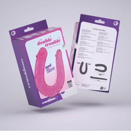 Crushious Double Trouble Double Dildo Pink 27 cm
