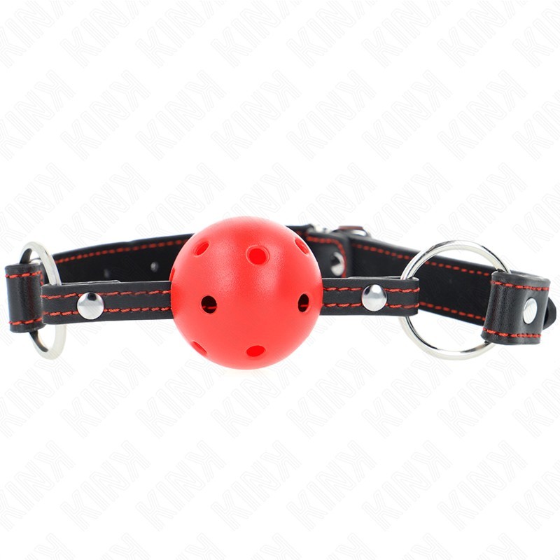 Φίμωτρο με Διάτρητη Σκληρή Μπάλα 4,5 cm Model 2 - Κόκκινο
