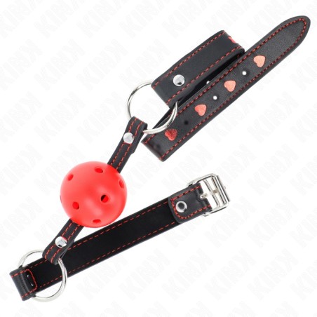 KINK Hollow Hard Ball Gag 4.5 cm Model 2 - Red