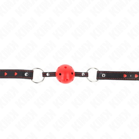 KINK Hollow Hard Ball Gag 4.5 cm Model 2 - Red