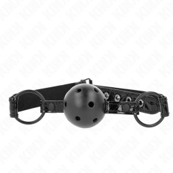 KINK Diamond Pattern Ball Gag 4.5 cm Adjustable Black