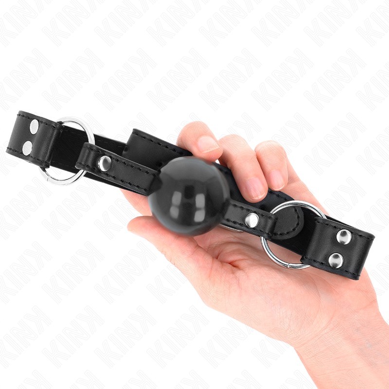 Kink Soft Solid Ball Gag 4 cm with Leatherette Strap