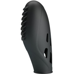 Pretty Love Gilo Silicone Finger Vibrator - Black